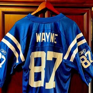NFL Vintage Indianapolis Colts Reggie Wayne Star Wide Receiver Blue Jersey #87!